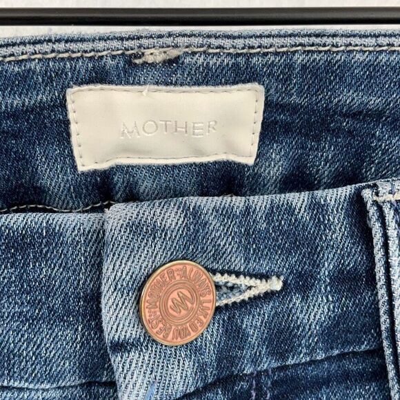 Mother Blue Denim The Looker In Groovin Skinny Ankle Jeans Size 25 - Picture 9 of 12